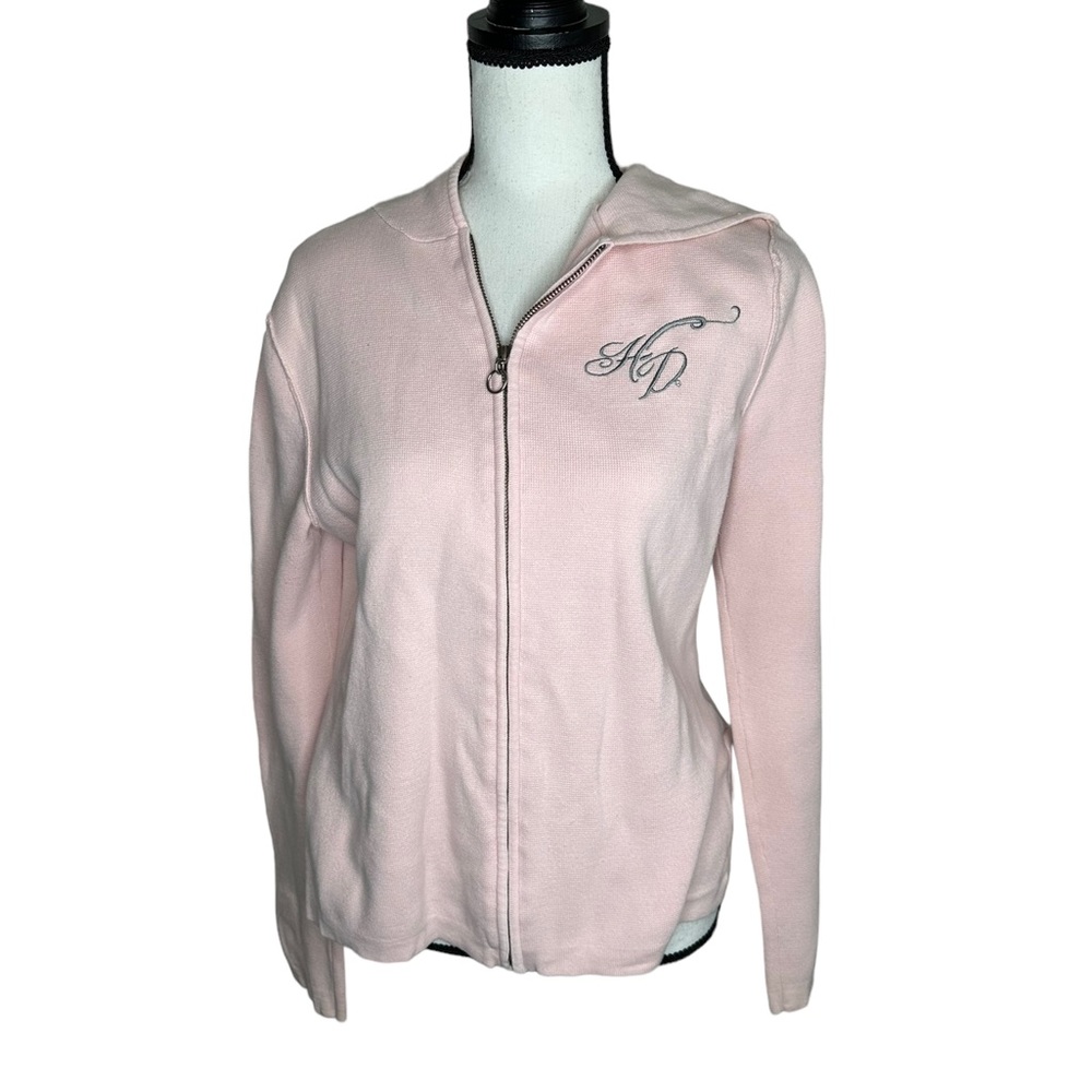 Harley Davidson Pink Gem Zip Up Hoodie